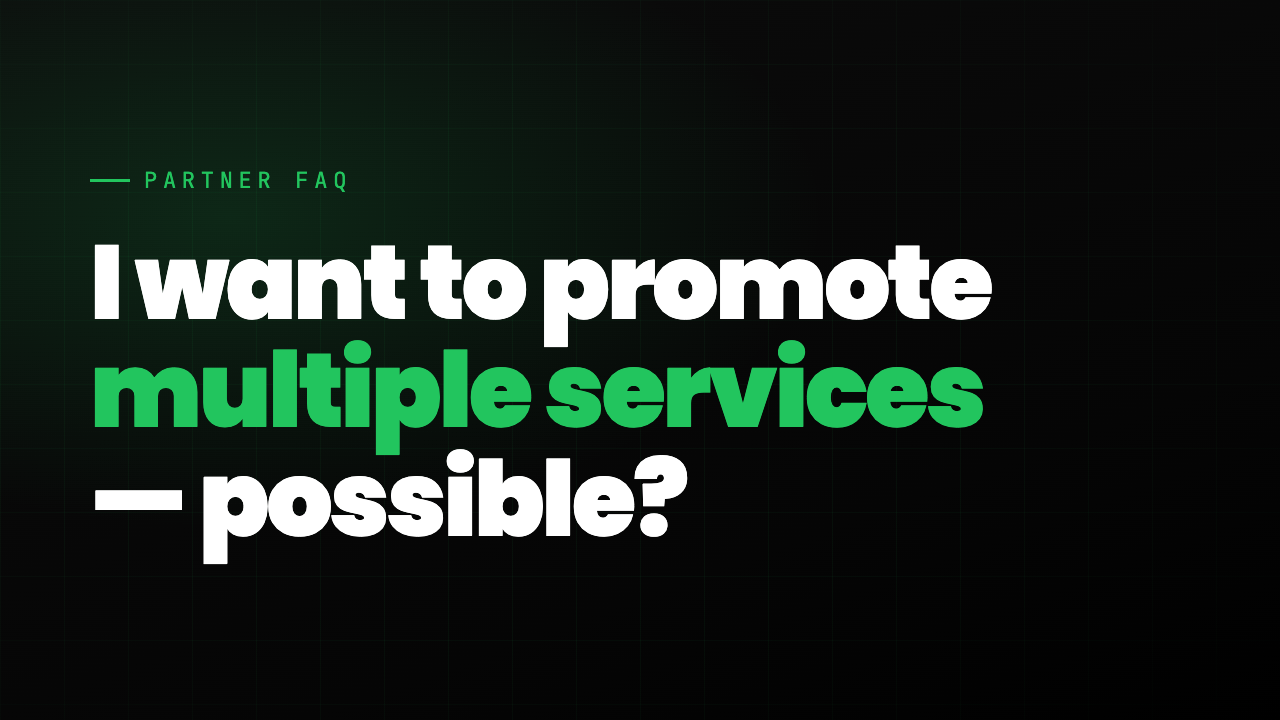 FAQ thumbnail: I want to promote multiple services, is that possible?