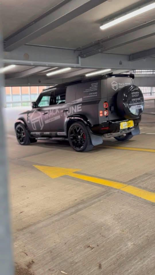 Luke's Track & Tune vehicle security van leaving a job