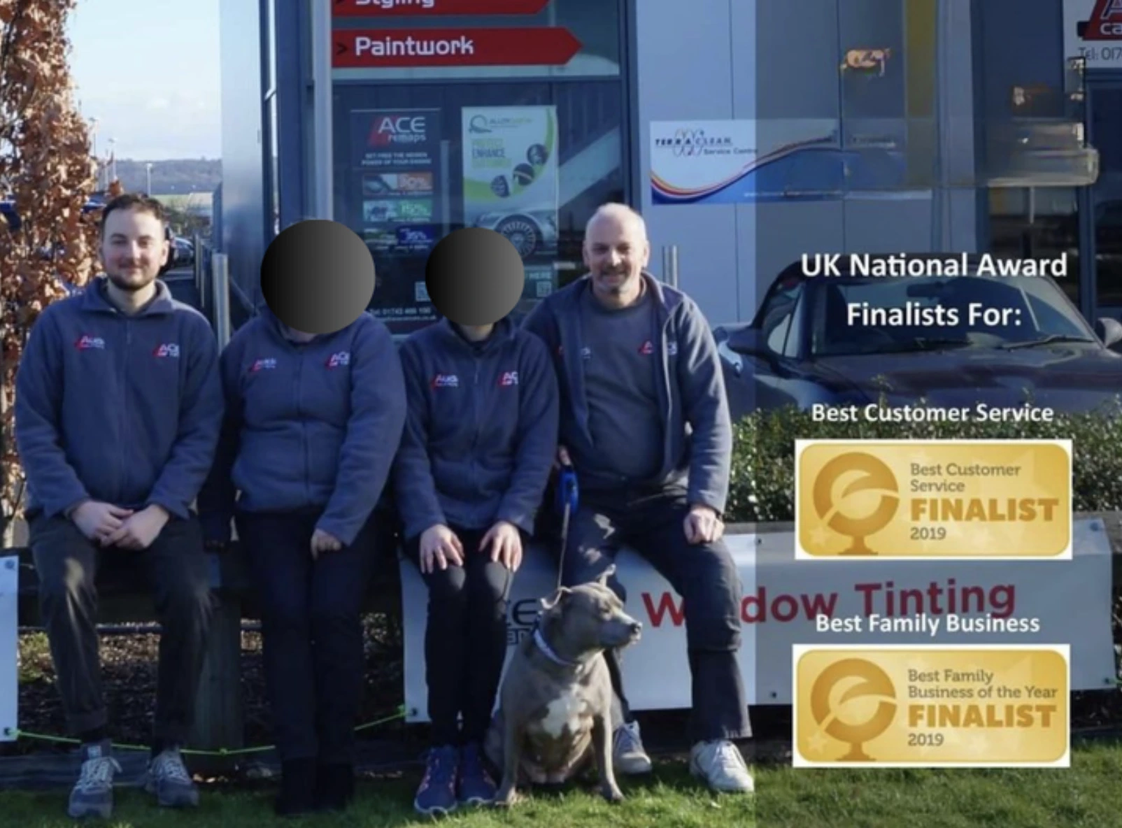 The Auto Growth family at Ace Car Care, the Shropshire car care centre they built and sold